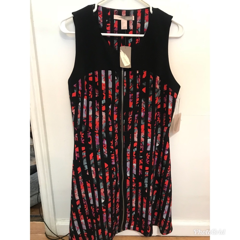 NEW Forever21 Front Zipper Midi Dress